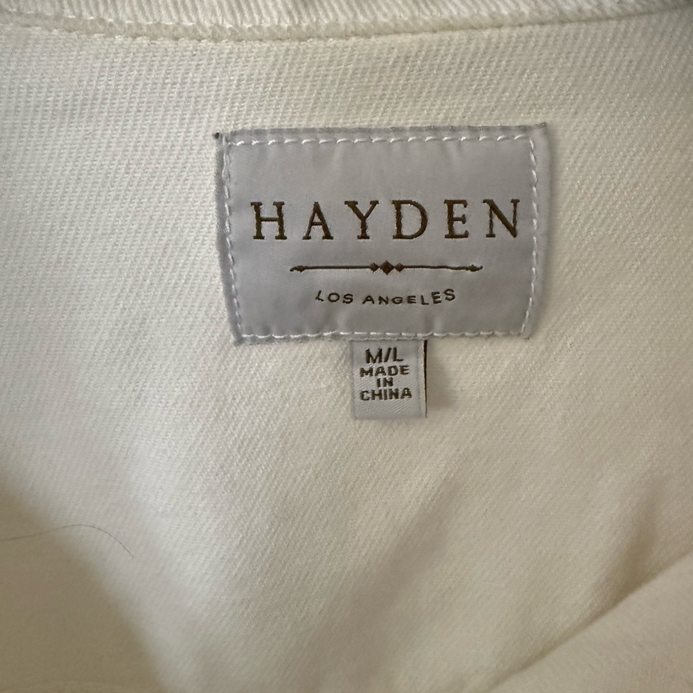 Hayden Cream Ruffled Button Down Jacket - Picture 3 of 3
